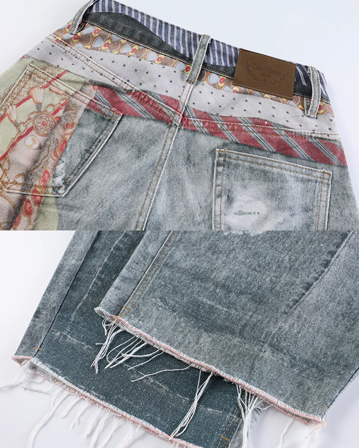 New Tied-Print Balloon Jeans - Image 5