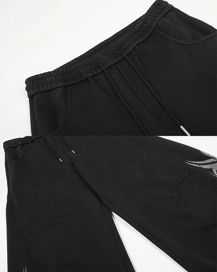 New Tribal Print Wide-Leg Sweatpants - Image 4