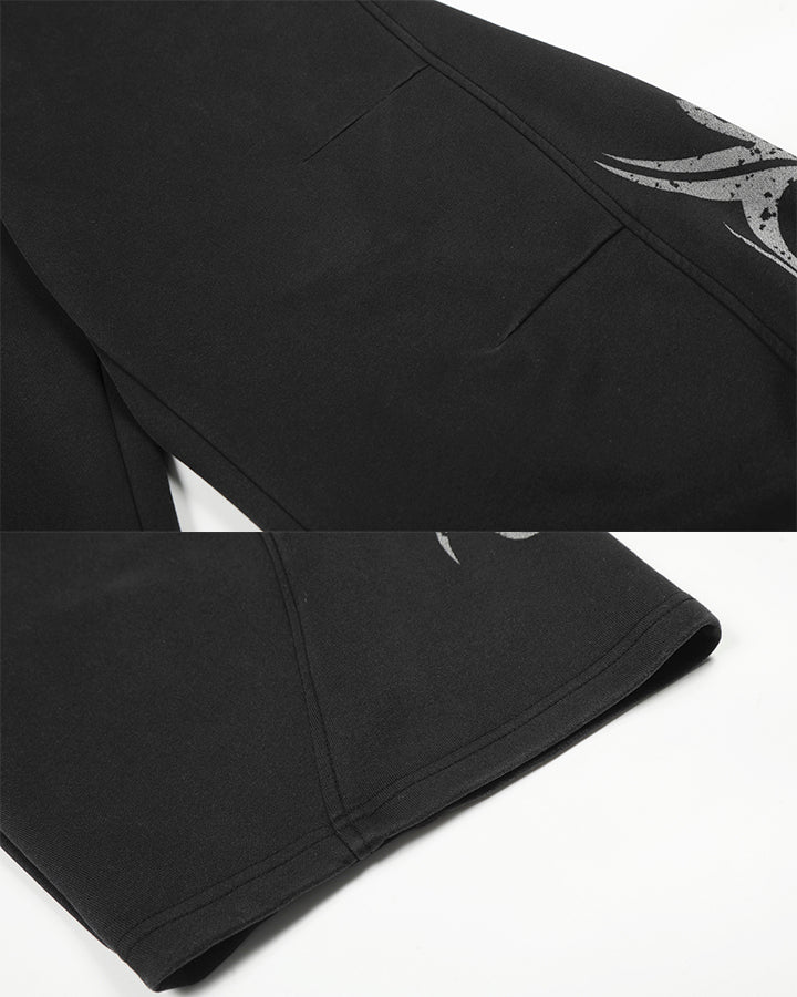 New Tribal Print Wide-Leg Sweatpants - Image 6