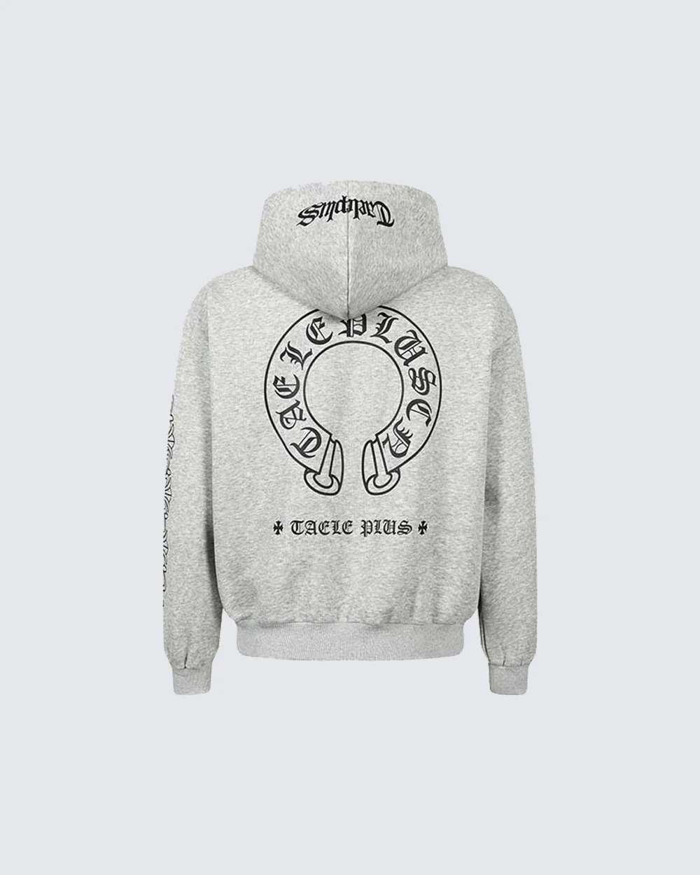 New Vintage Gothic Print Zip Hoodie - Image 7