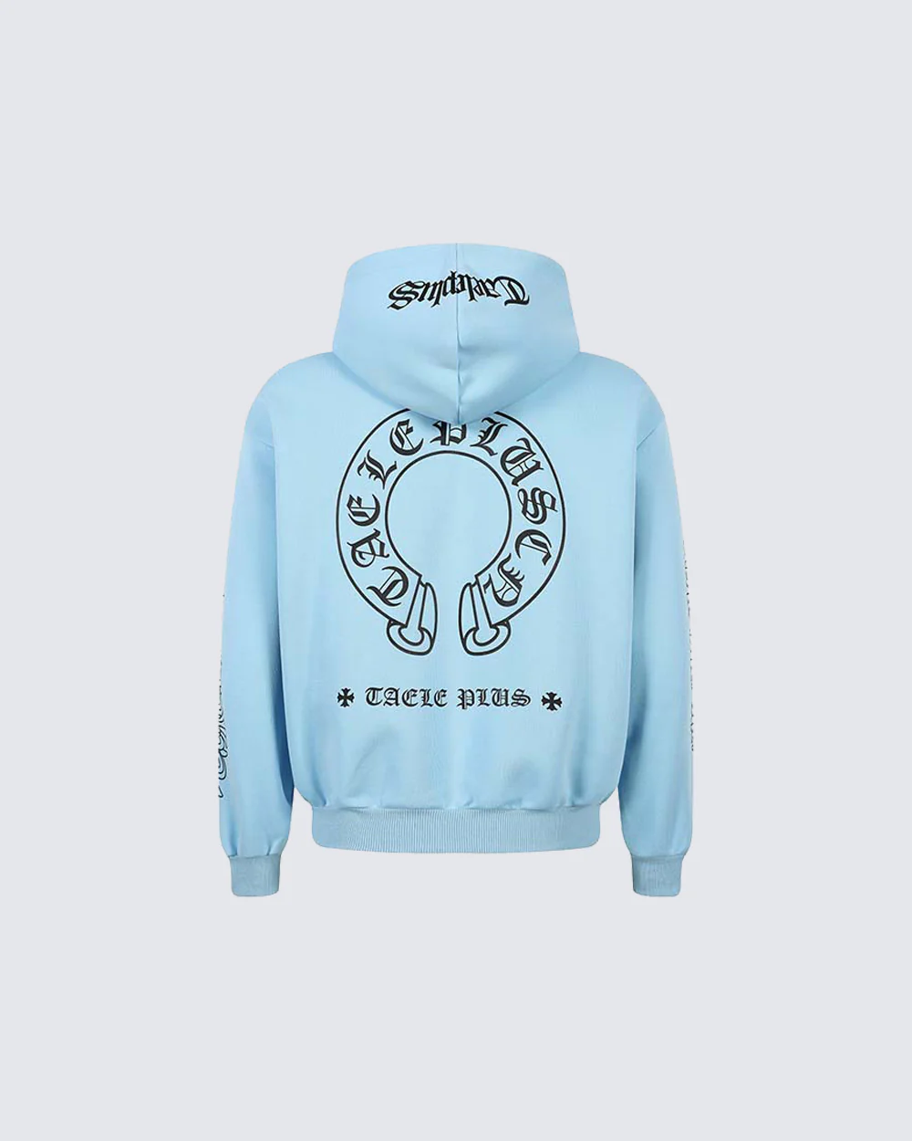 New Vintage Gothic Print Zip Hoodie - Image 9