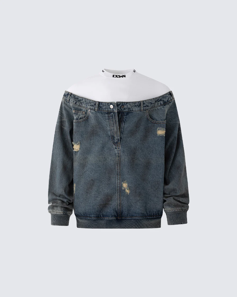 New Vintage Pullover Stand Collar Sweatshirt - Image 2