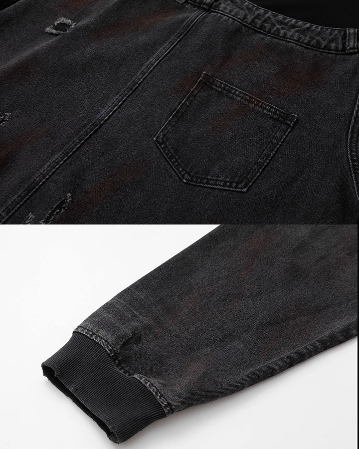 New Vintage Pullover Stand Collar Sweatshirt - Image 6