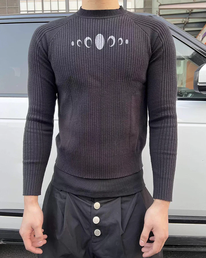 New Vintage Slim-Fit Knit Long Sleeve Sweater - Image 17