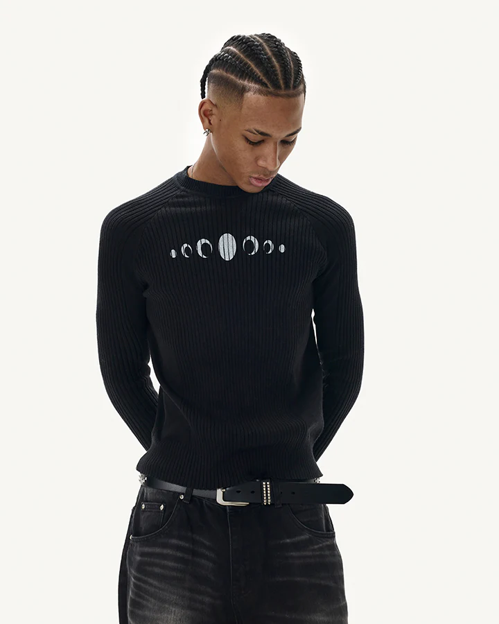 New Vintage Slim-Fit Knit Long Sleeve Sweater - Image 3