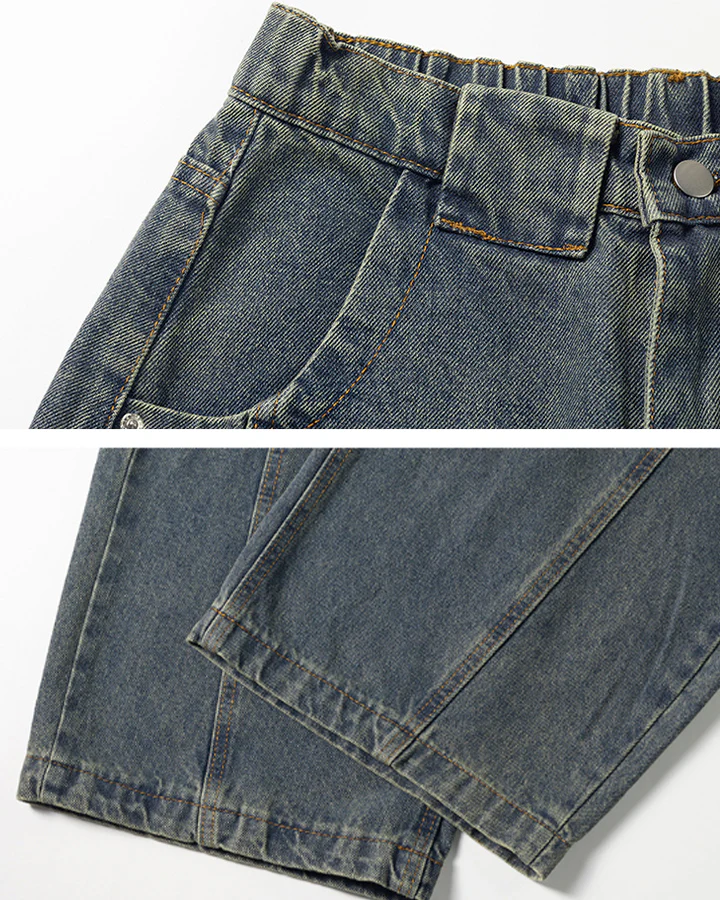 New Vintage Washed Denim Jeans - Image 11