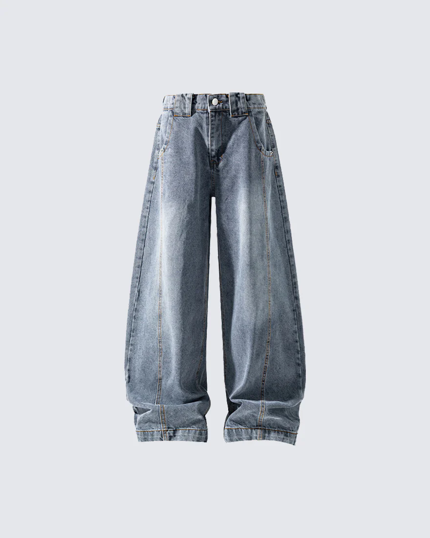 New Vintage Washed Denim Jeans - Image 8