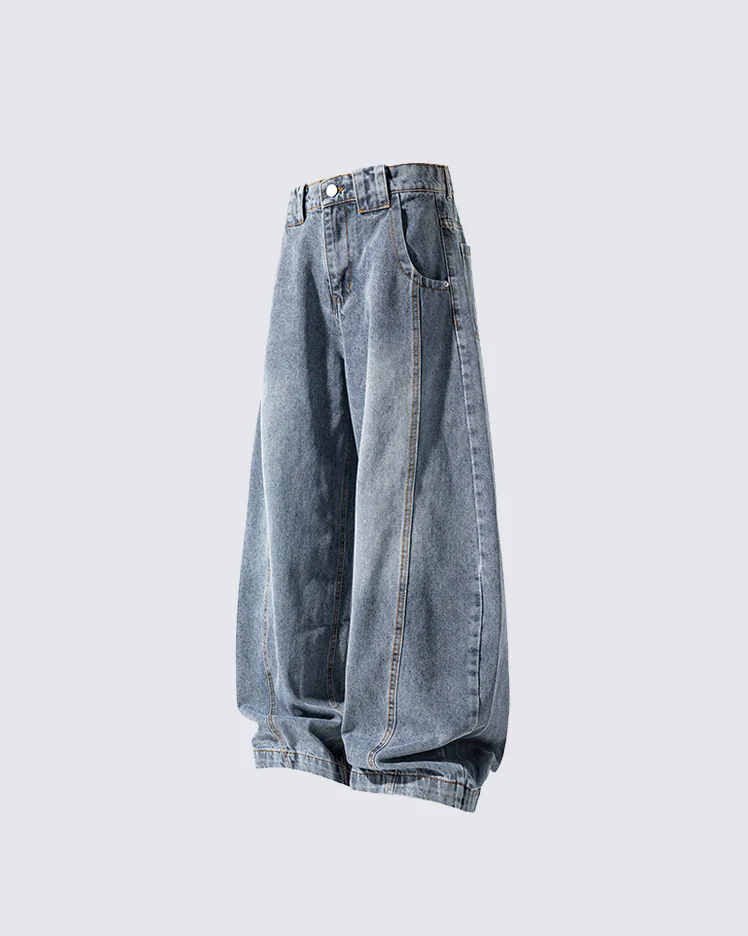 New Vintage Washed Denim Jeans - Image 9