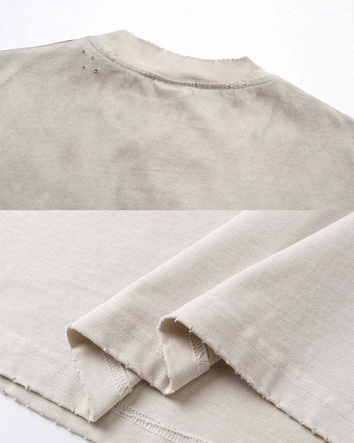 New Vintage Washed Floral Letter T-Shirt - Image 6