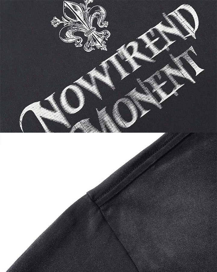 New Vintage Washed Letter Print T-Shirt - Image 6