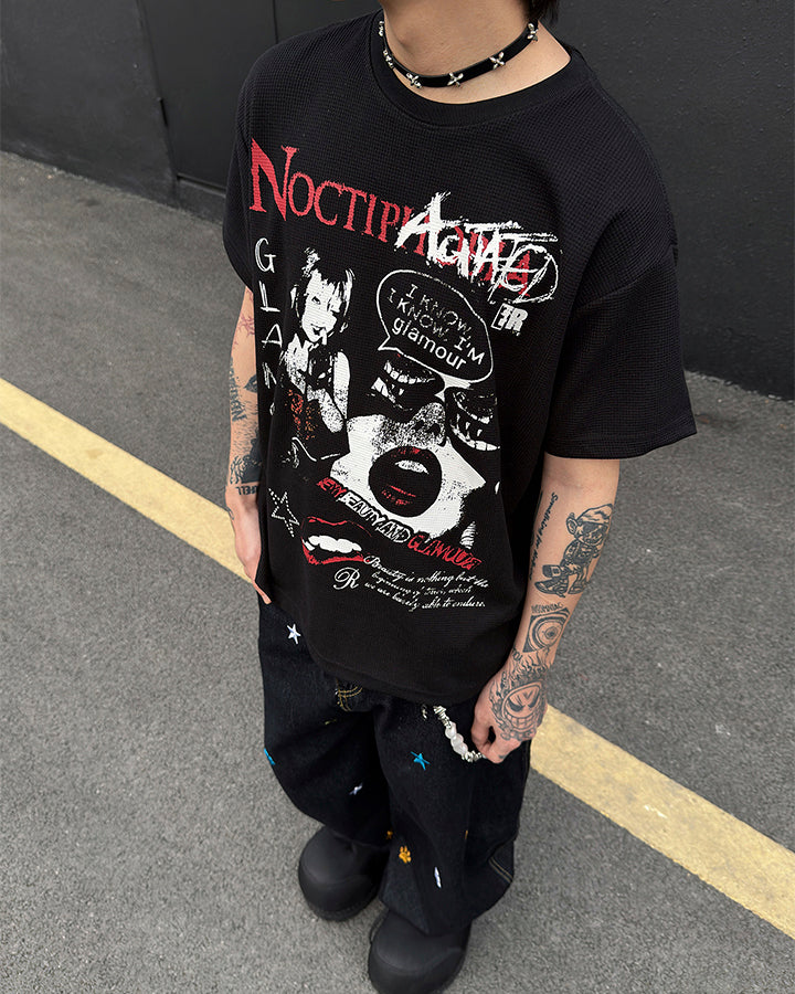New Waffle Washed Statement T-Shirt - Image 2
