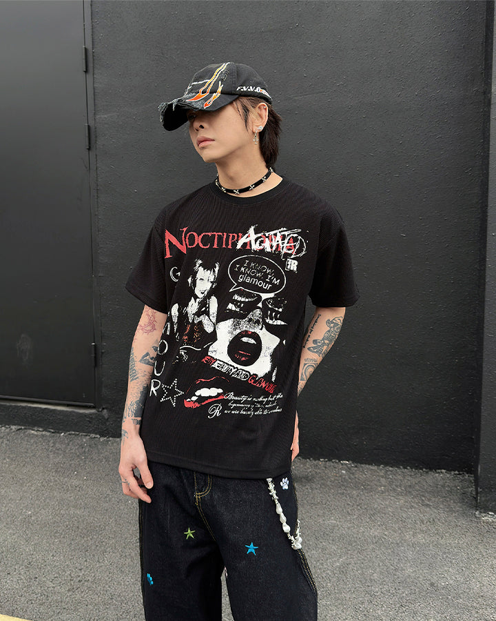 New Waffle Washed Statement T-Shirt - Image 5
