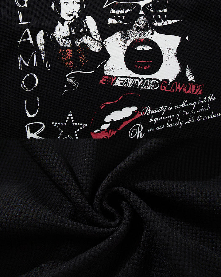 New Waffle Washed Statement T-Shirt - Image 7