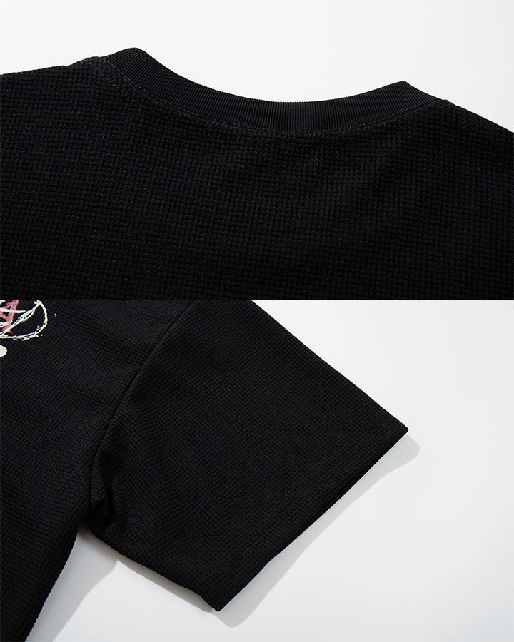 New Waffle Washed Statement T-Shirt - Image 8