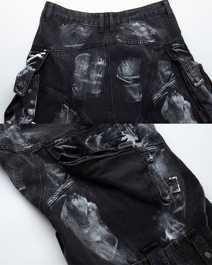 New Washed Multi-Pocket Street Cargo Pants - Image 12