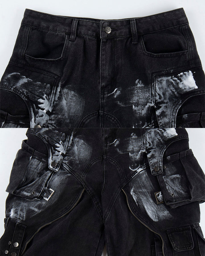 New Washed Multi-Pocket Street Cargo Pants - Image 13