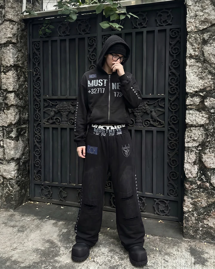 New Wasteland Dirty Wash Hooded Zip Sweatshirt - Image 4