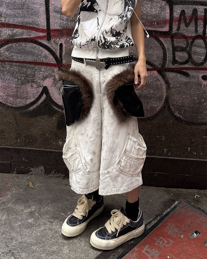 New Wasteland Fur Pocket Utility Shorts - Image 13