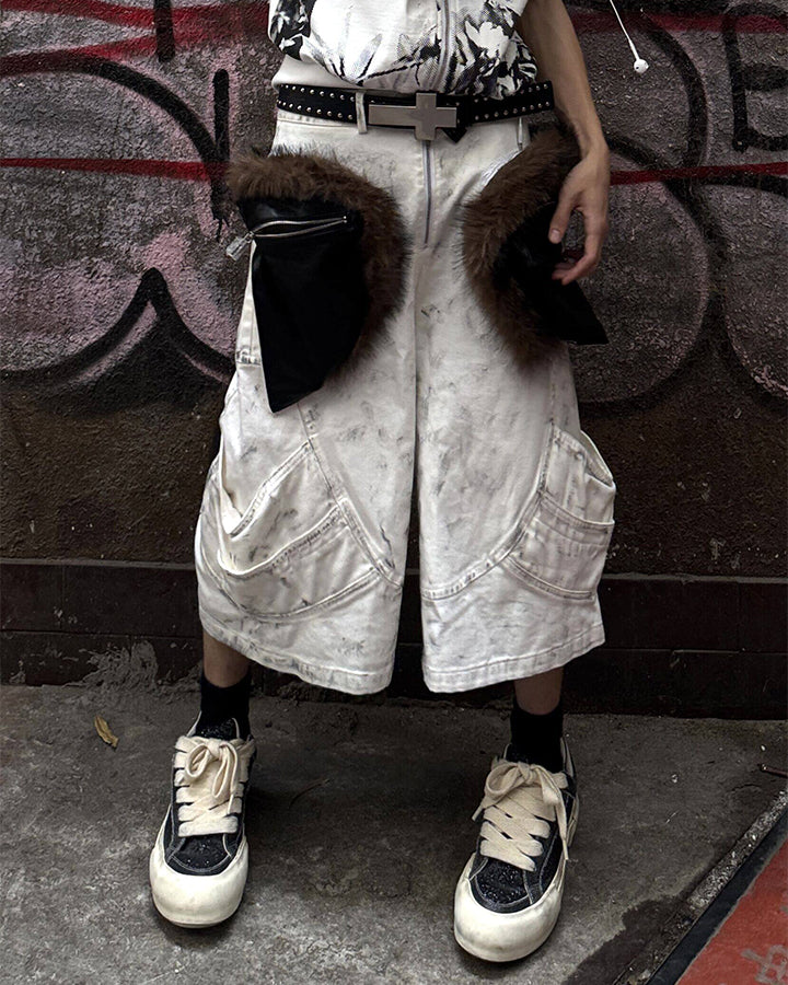 New Wasteland Fur Pocket Utility Shorts - Image 5
