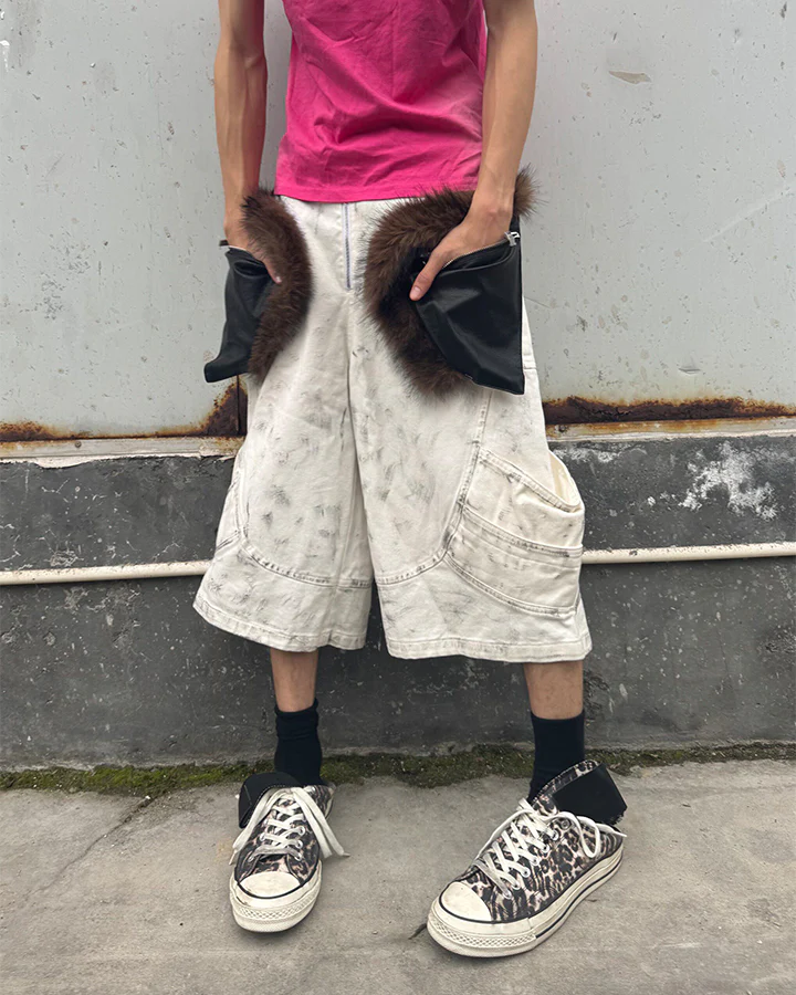 New Wasteland Fur Pocket Utility Shorts - Image 6