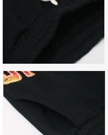 New Winter Hip Hop Vintage  Fleece Casual Pants - Image 3