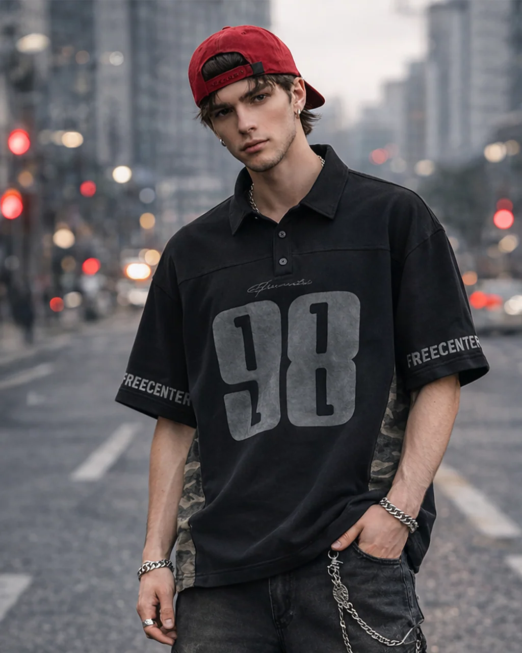 Number Print Polo T-Shirt - Image 2