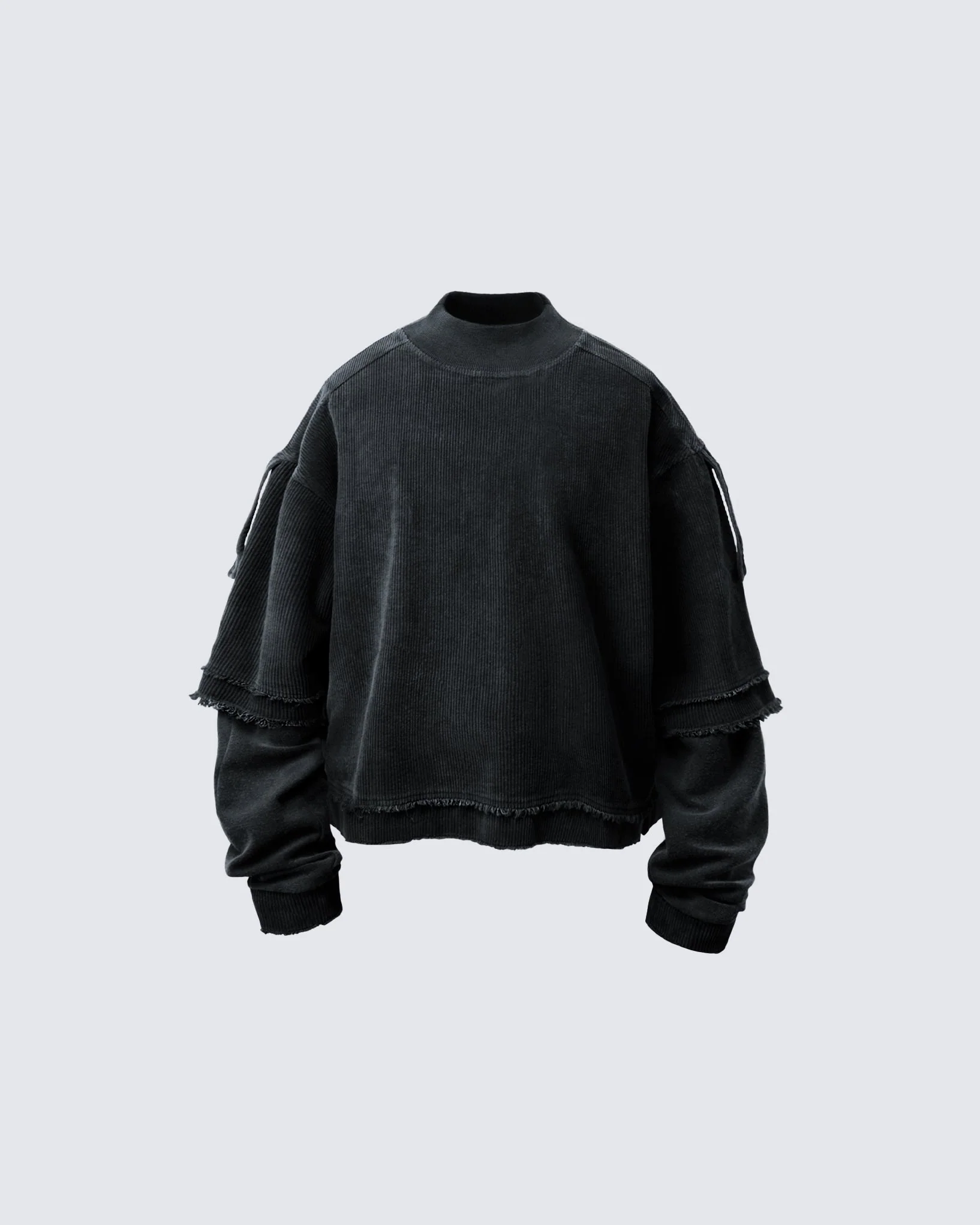 KIIKIO Patchwork Distressed Sweatshirt - Image 11
