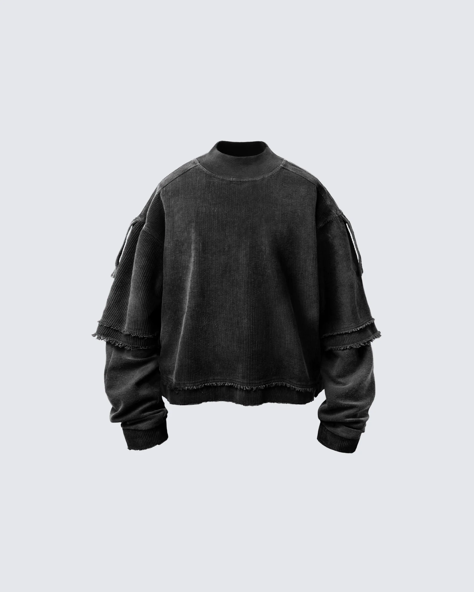KIIKIO Patchwork Distressed Sweatshirt - Image 12