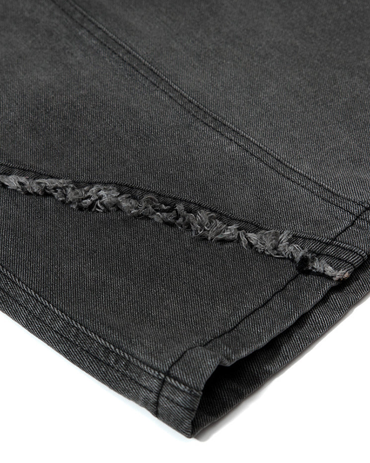 Patchwork Frayed Cargo Pants - Image 8