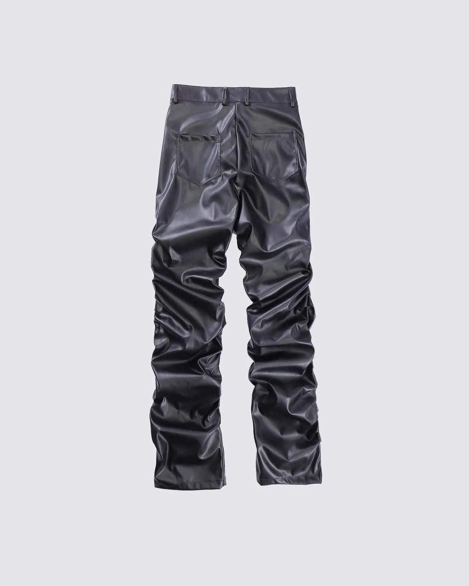 Pleated Pu Jeans - Image 6