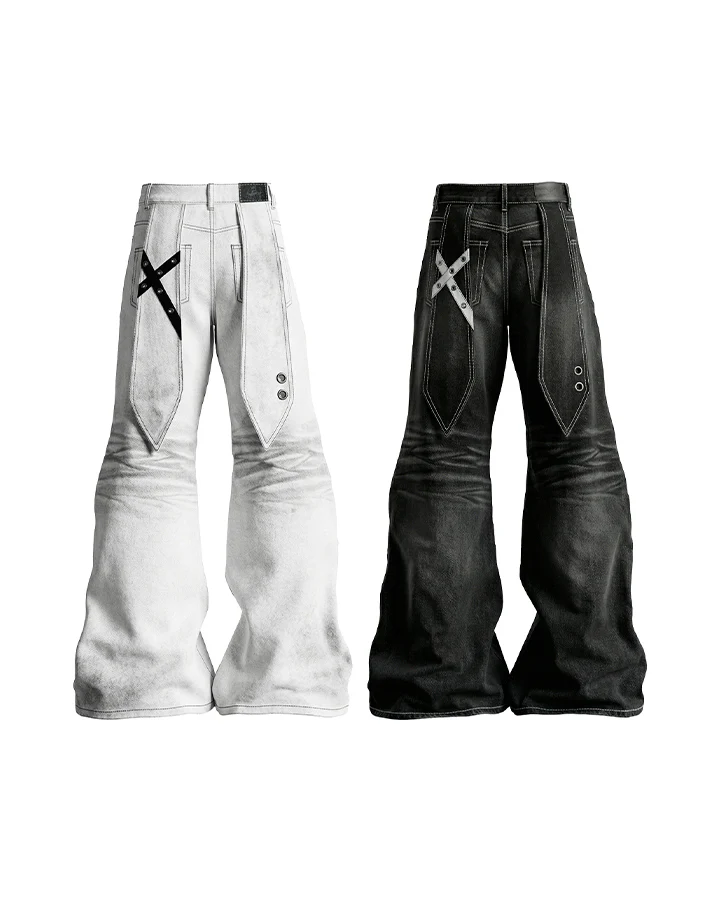 Post-Apocalyptic Flared Distressed Denim - Image 3