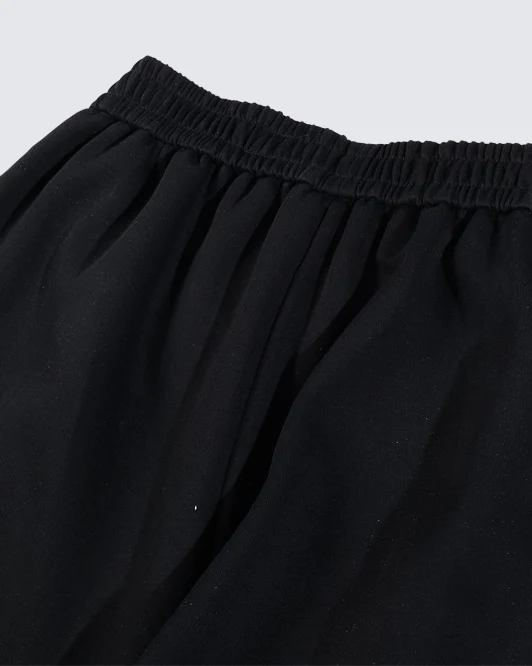 Printed Curved Seam Wide Leg Drawstring Pants - Image 3