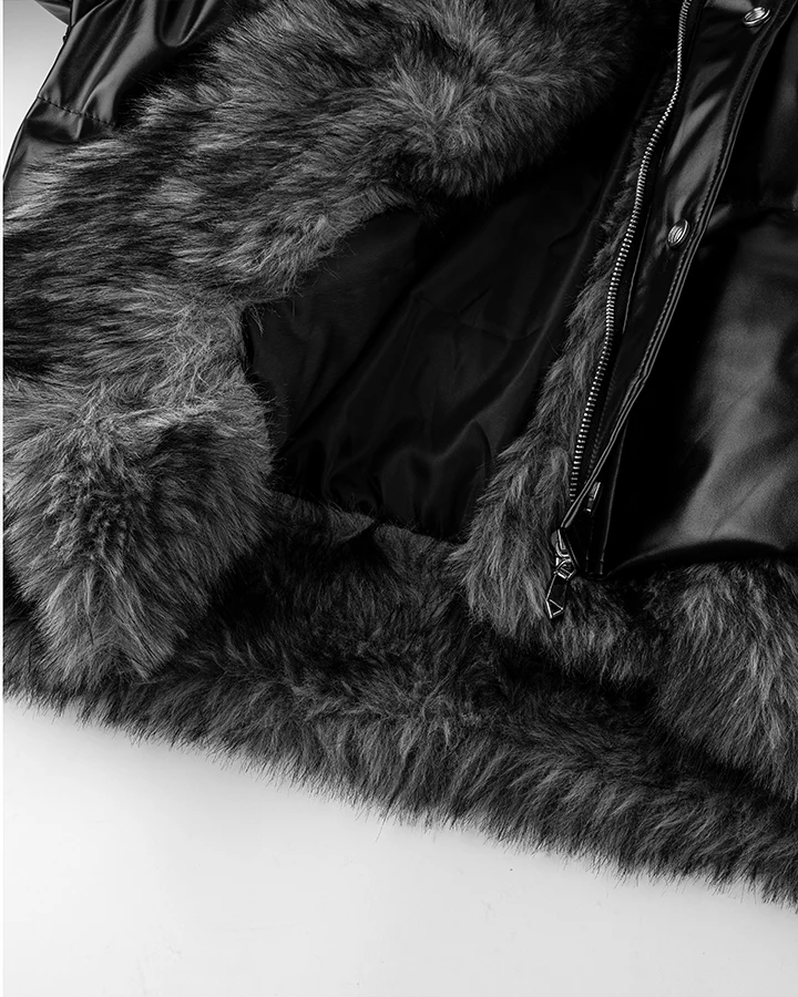Puffer Jacket with Fur Trim - Image 4