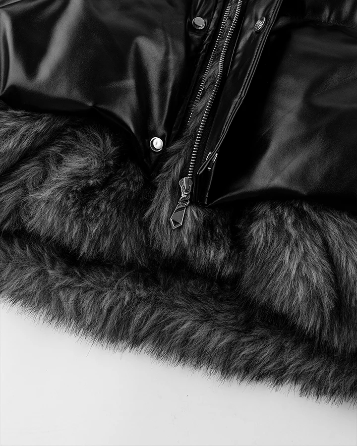 Puffer Jacket with Fur Trim - Image 5