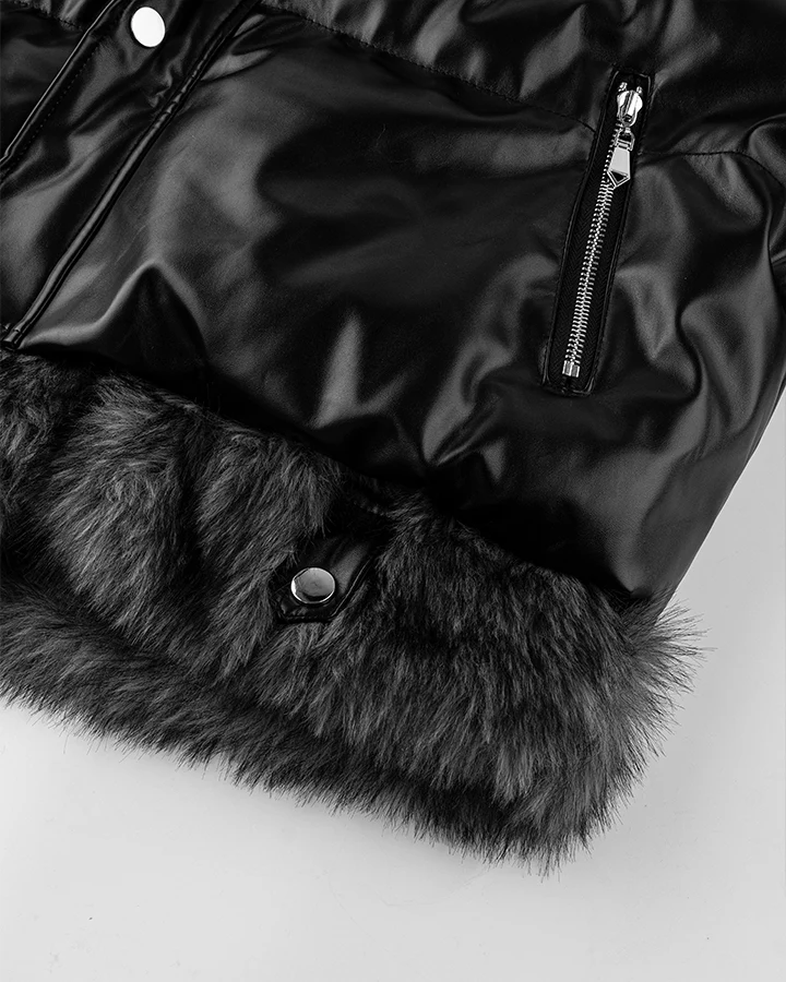 Puffer Jacket with Fur Trim - Image 6