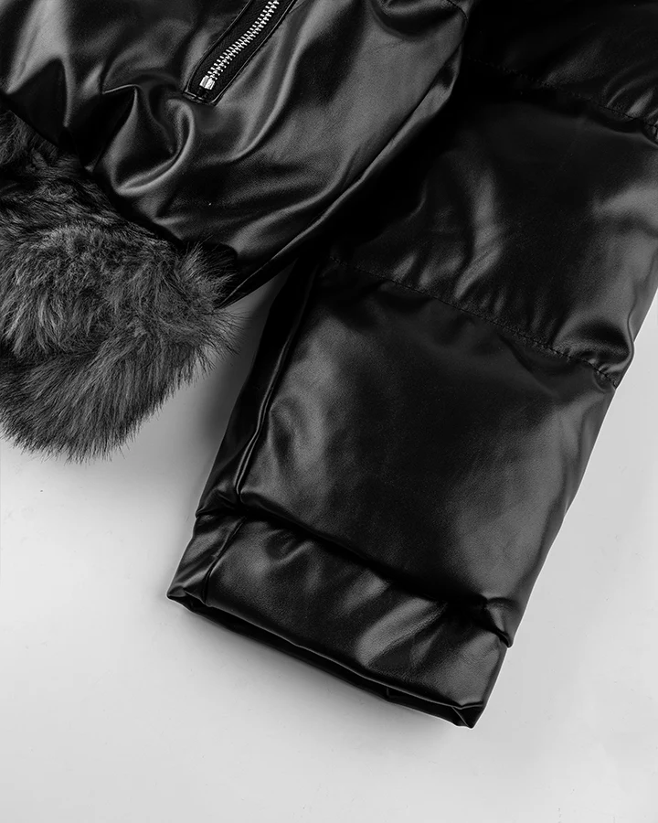 Puffer Jacket with Fur Trim - Image 7