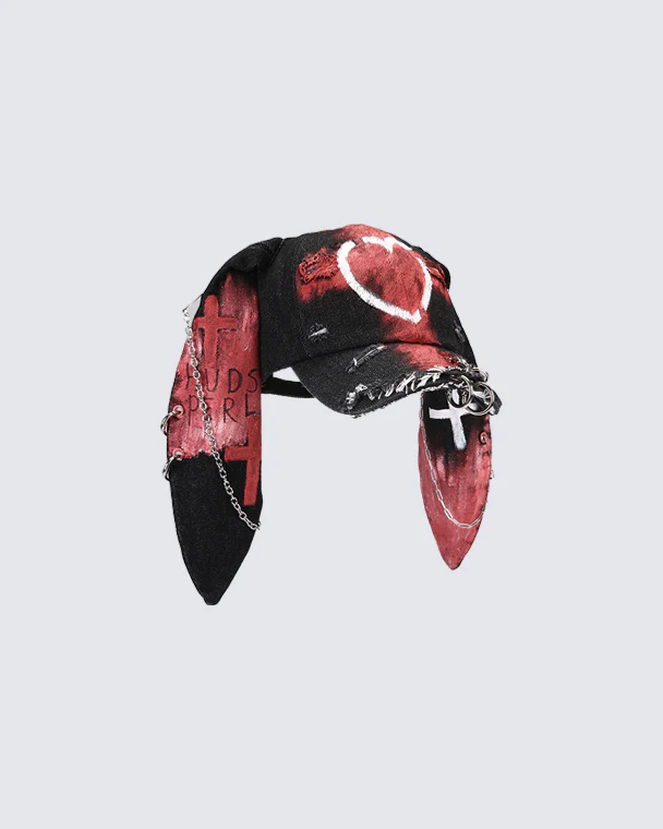 Punk Bunny Ear Baseball Cap - Image 3