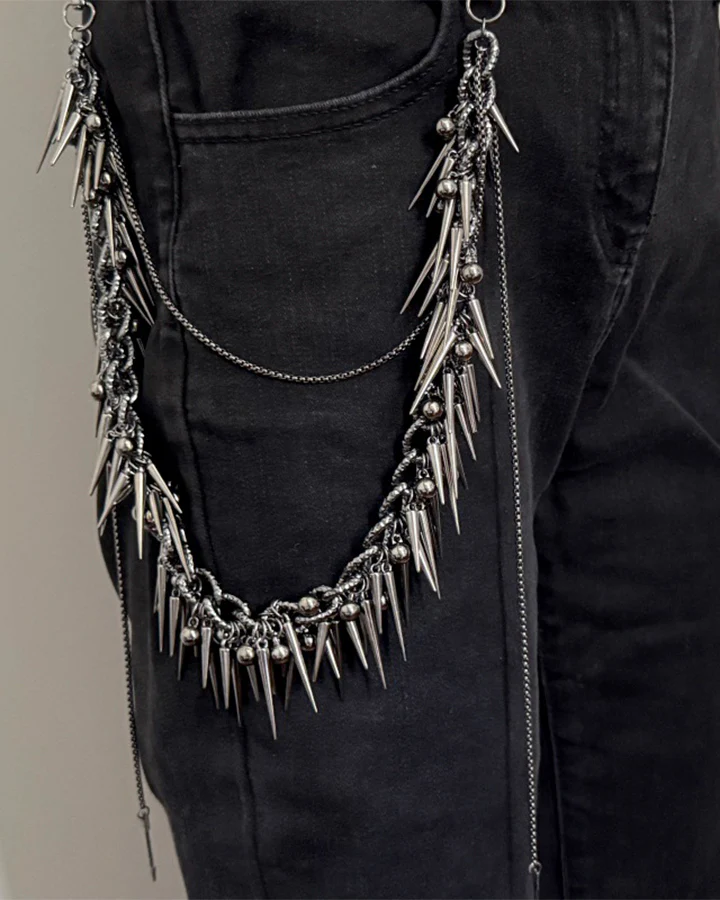 Punk Hip-Hop Spike Metal Chain - Image 2