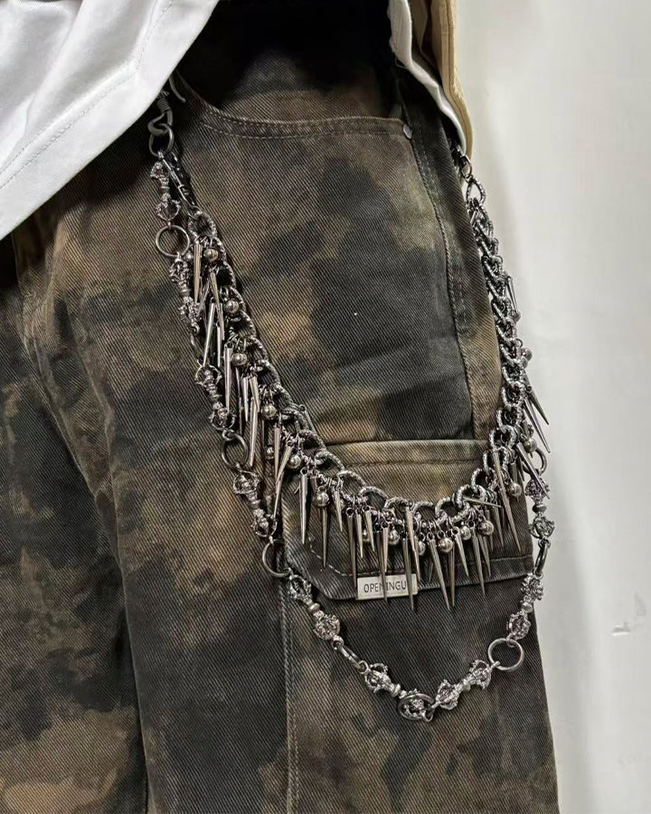 Punk Hip-Hop Spike Metal Chain - Image 3