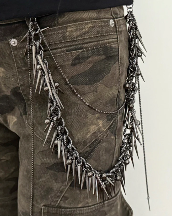 Punk Hip-Hop Spike Metal Chain - Image 4