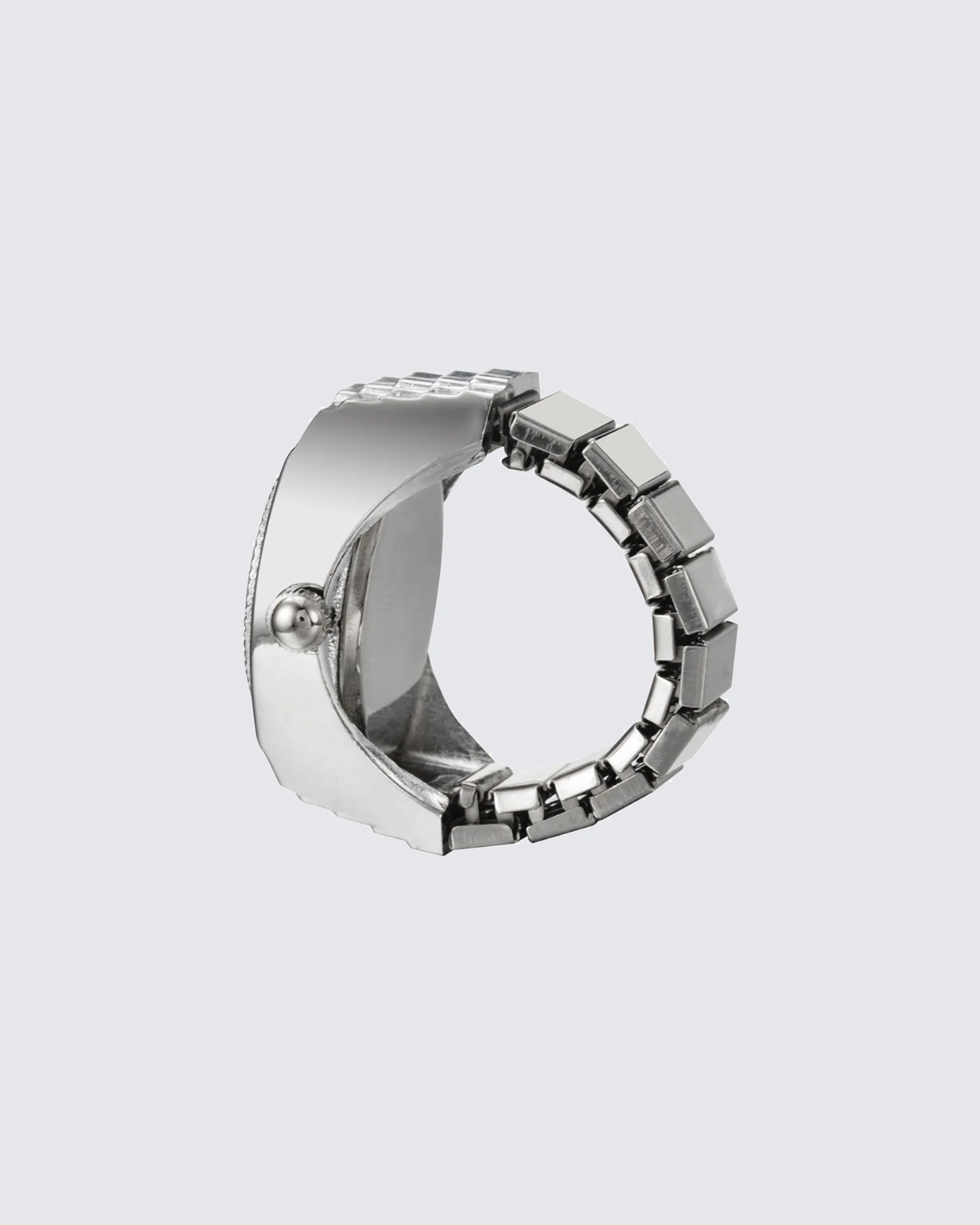Punk-Inspired Quartz Watch Ring - Image 2