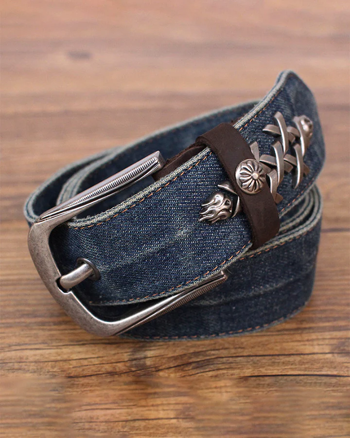 Punk Rock Studded Versatile Leather Belt - Image 2