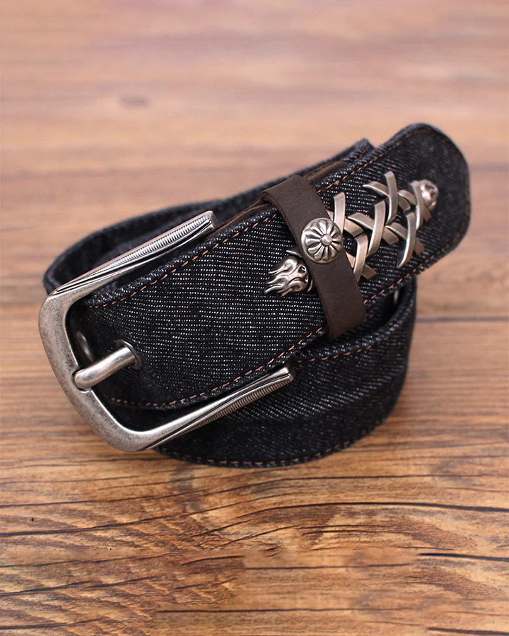 Punk Rock Studded Versatile Leather Belt - Image 3