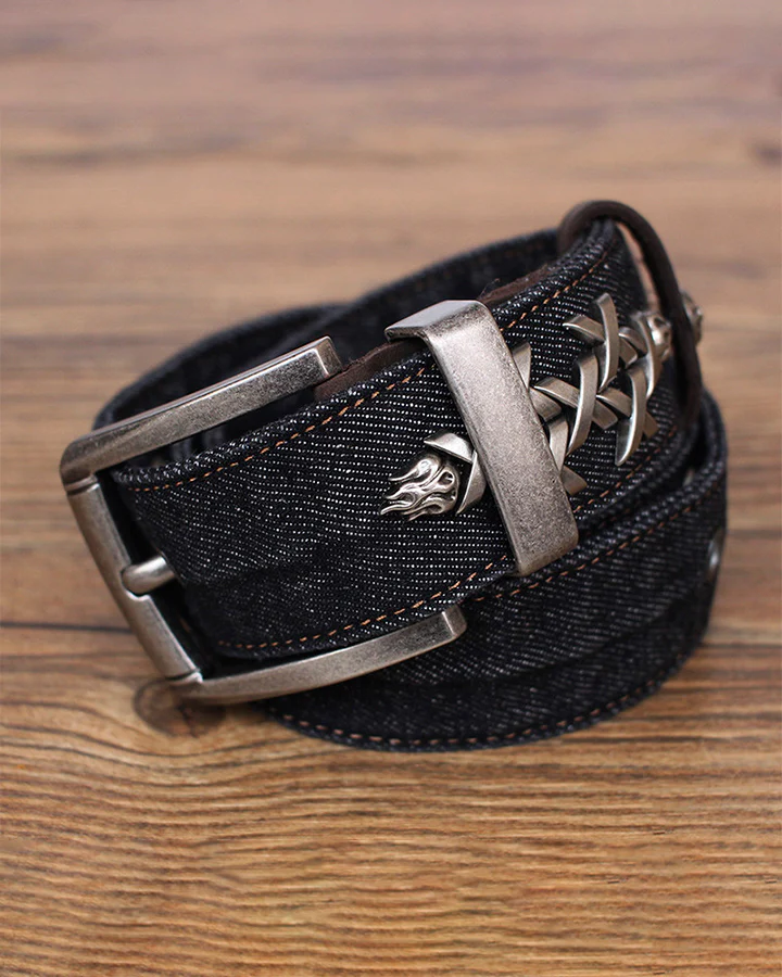 Punk Rock Studded Versatile Leather Belt - Image 5
