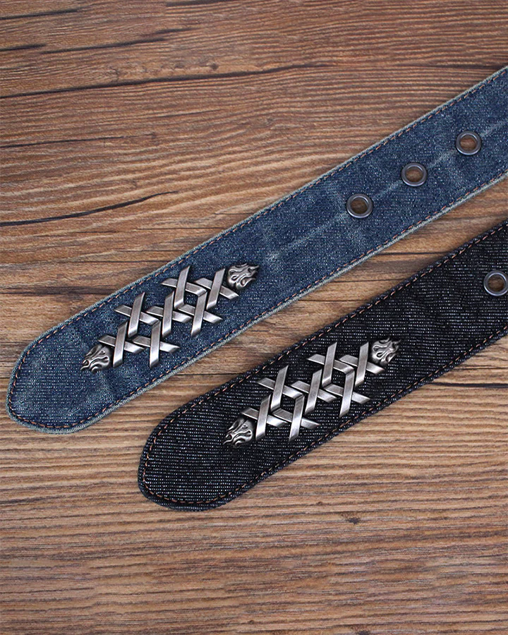Punk Rock Studded Versatile Leather Belt - Image 9
