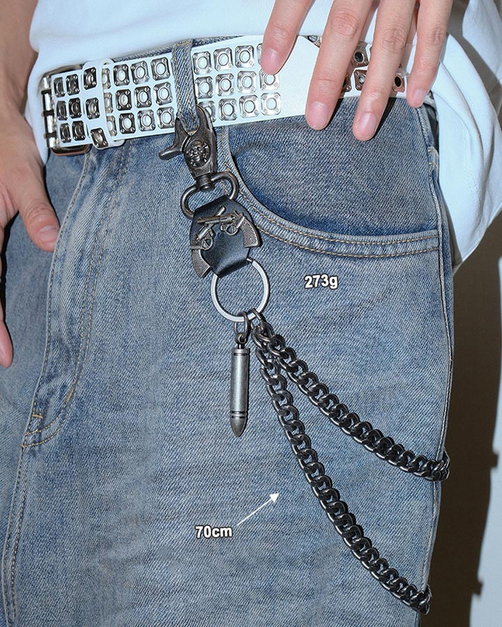 Punk Style Metal Chain Accessory - Image 4