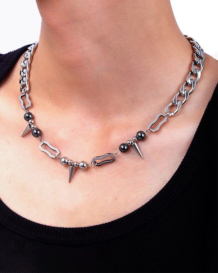 Punk Style Metal Chain Necklace - Image 2