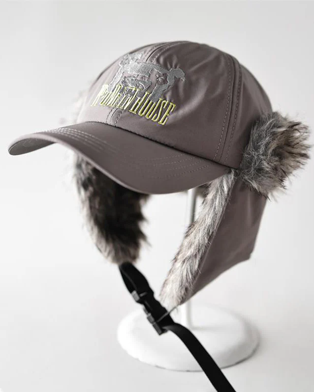Puppy Embroidery Plush Dual-Wear Couple Cap - Image 4