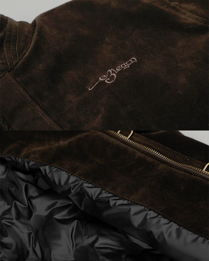 Retro Aviation Buckle Stand Collar Jacket - Image 15