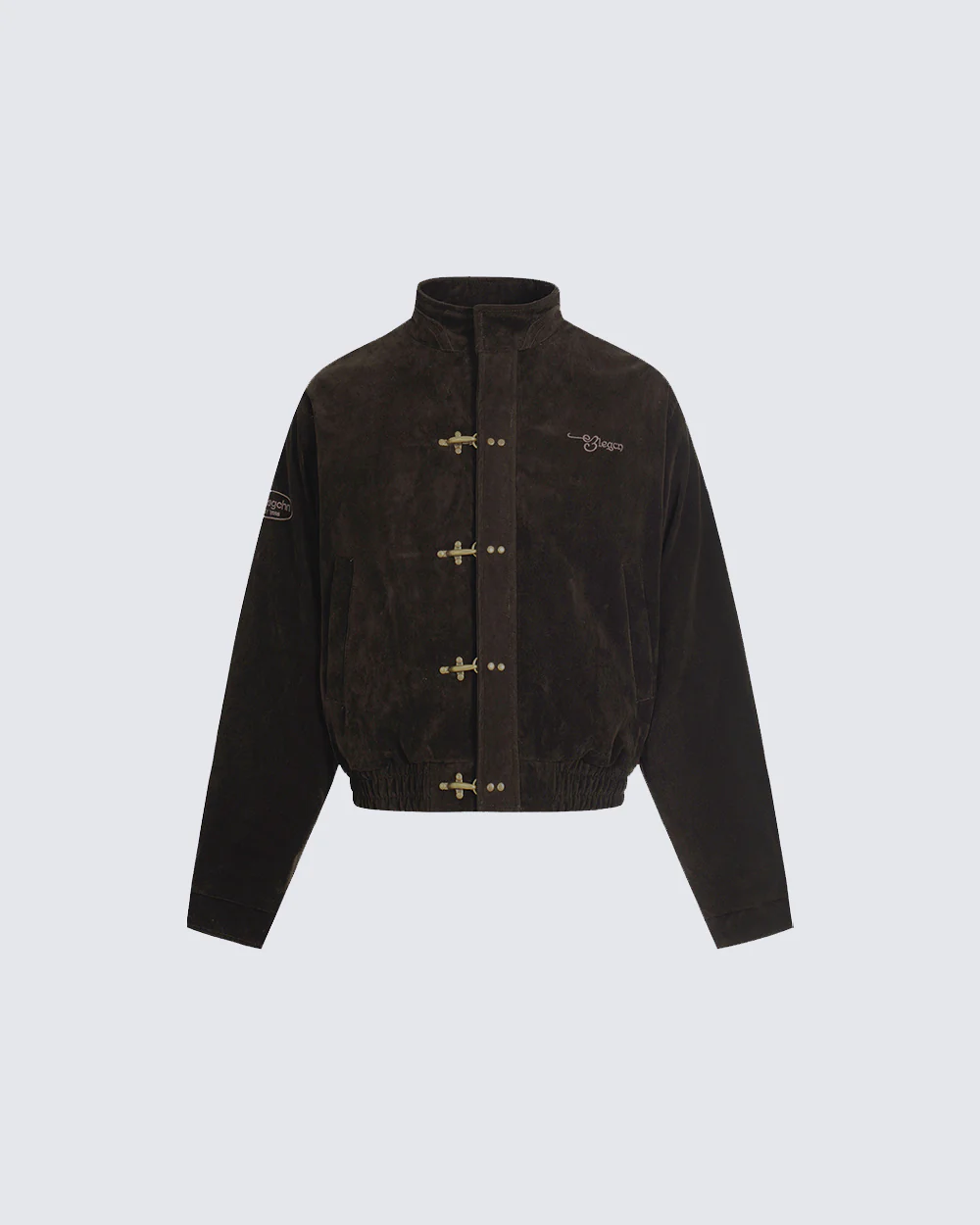 Retro Aviation Buckle Stand Collar Jacket - Image 5